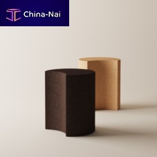 Contemporary stool Vis--viscorkcork baseupholstered