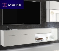 Minimalist design TV cabinet TETRIMlowboardwith built-in lightwith drawers