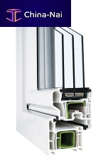 PVC window SWINGLINE 84casementtriple-glazedthermal break
