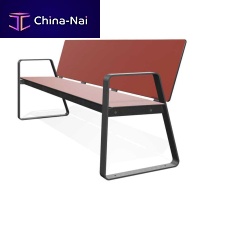 Contemporary public bench Bibigalvanised steelpowder-coated steelHPL