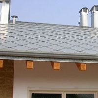 Zinc shingle for rooffor facade cladding