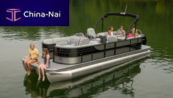 Outboard pontoon boat Retreat 270 Ext Walk Thruopenaluminum14-person max.