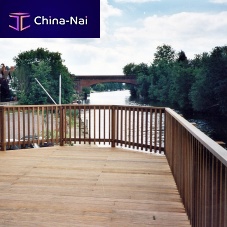 Wooden railing VERTICALwith barsoutdoorfor patio