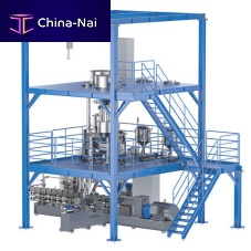 Twin-screw mixer continuoussolid/liquidvertical