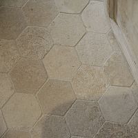 Kitchen hexagonal tile LUGET N�7 JAUNEbathroomwallfloor