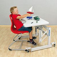 Height-adjustable ergotherapy table ergo S 52Ron casterspediatric