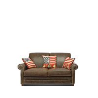 Traditional sofa CHOPPERleatherbrown2-person