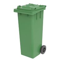 Plastic waste container Container 140for urban wastewith lid2-wheel