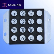 16-key keypad KP1panel-mountmetalrubber