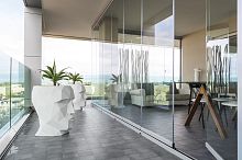 Sliding patio door PARTERRE : BRILLANTEfoldingdouble-glazed