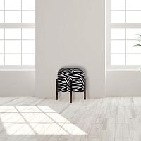 Velvet pouf ZEBRA contemporarysquarehandmade