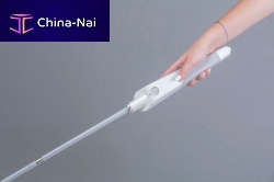 Straight handle white cane folding