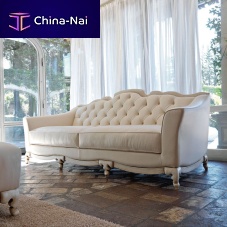 Classic sofa NAPOLEON fabricleatherbeige