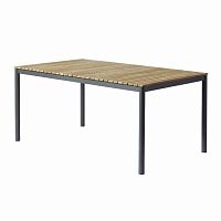 Contemporary table MoodteakHPLaluminum base