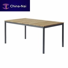 Contemporary table MoodteakHPLaluminum base