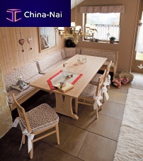 Traditional upholstered bench FIENOTALCATOfabricwoodenwith backrest