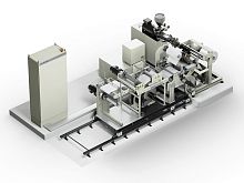 Flat-film extrusion line for thermoplasticscompactlaboratory