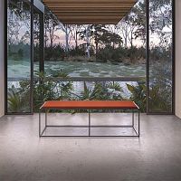 Contemporary bench NEMESIfabricwithout backrestwithout armrests