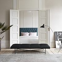 Contemporary daybed BLACKfabricleatherindoor