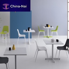 Contemporary bistro table metalmelaminesquare