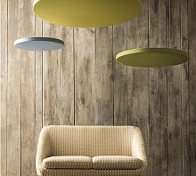 Wall-mounted acoustic panel LUGNfor ceilingfabricfoam