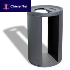 Public trash bag holder CANEBIREsheet steelanti-terrorismwith built-in ashtray
