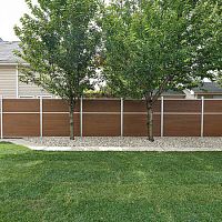 Fence with panels gardenWPCrectangular