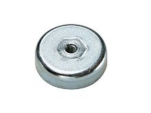 Flat pot holding magnet Typ 200 Fe / Typ 700 Feferritewith internal thread