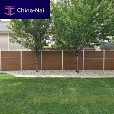 Fence with panels gardenWPCrectangular