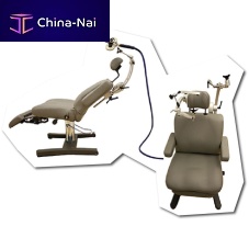 Electric treatment chair height-adjustablereclining