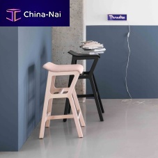 Contemporary bar stool NHINO IMB 0015leatherfabricbeech base