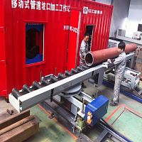 Chamfering grooving machine for pipeautomatic