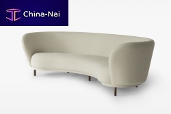 Semicircular sofa DANDYcontemporaryfabricbeige