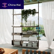 Wall-mounted shelving system Mod-Linesfloor-to-ceilingcontemporaryaluminum