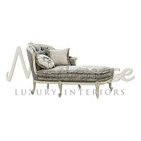 Traditional daybed DORMEUSE mg2002fabricwoodenlacquered wood base
