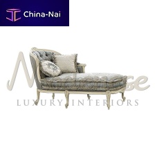 Traditional daybed DORMEUSE mg2002fabricwoodenlacquered wood base