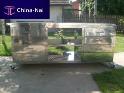 Stainless steel workbench 8-drawermobile