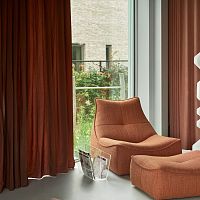 Curtain fabric GRAFIET 70plainpolyamidenylon