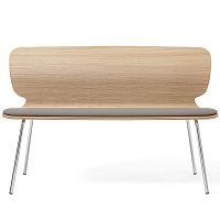 Contemporary bench KENDRAwoodenmetalfabric