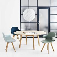 Contemporary dining table EYES: EJ 2-Toaklacquered MDFrectangular