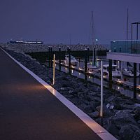 Urban bollard light MIRRORcontemporarystainless steelLED