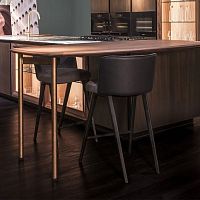 Contemporary bar chair PASHkitchenfabricleather