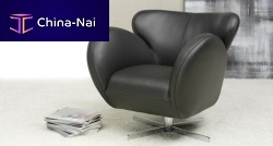 Contemporary armchair SUPERSONICleatherswivel