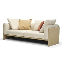 Contemporary sofa CHELSEAfabricleatherwhite