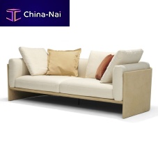 Contemporary sofa CHELSEAfabricleatherwhite