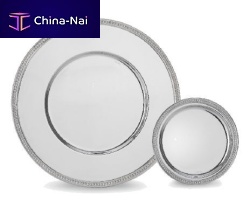 Flat plate LE PERLE : 9.45.5602presentationroundporcelain