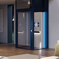 Electric elevator CODEhomepanoramicmachine room-less