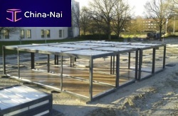 Metal frame tensile structure EMERGENCY SETTLEMENTS NLfor shelterwith PVC membranefor public space