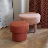 Contemporary pouf POPPIE woolfoamround