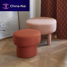 Contemporary pouf POPPIE woolfoamround
